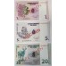CONGO 1997 . ONE 1 - TWENTY 20 CENTIMES BANKNOTES . SPECIMEN